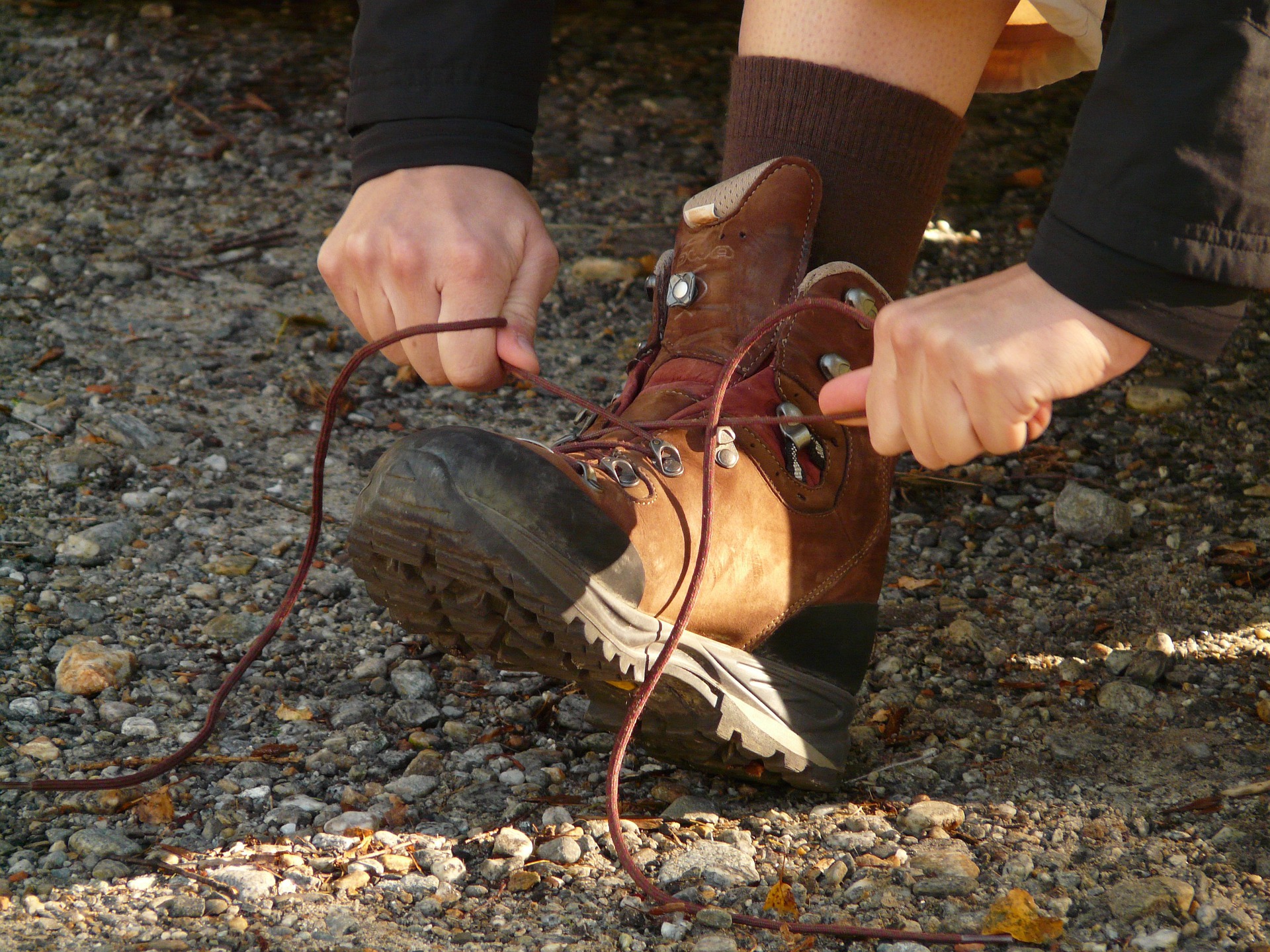 Les oeillets autobloquants sont indisepnsables sur des chaussures de randonnées